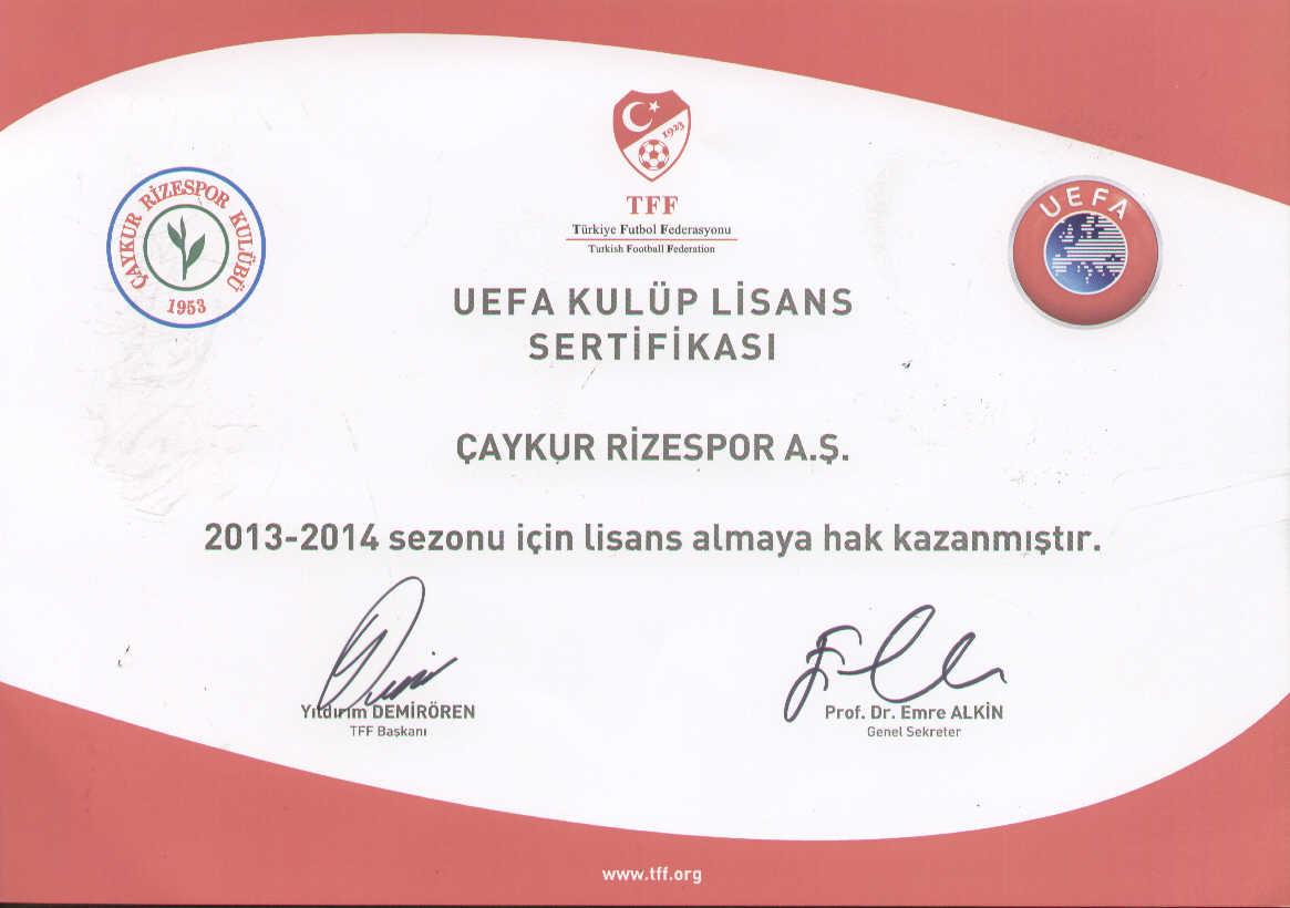 UEFA KULÜP LİSANSI