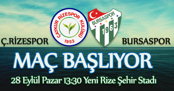 ÇAYKUR RİZESPOR - BURSASPOR MAÇI BAŞLIYOR