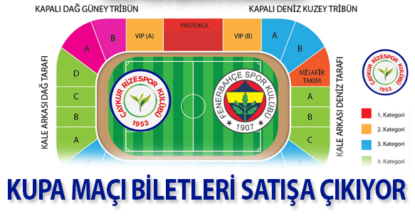 ÇAYKUR RİZESPOR - FENERBAHÇE MAÇI BİLETLERİ PAZARTESİ SATIŞA ÇIKIYOR