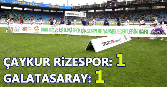 ÇAYKUR RİZESPOR 1-1 GALATASARAY