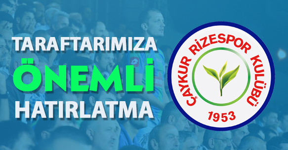 TRAFTARIMIZA ÖNEMLİ HATIRLATMA