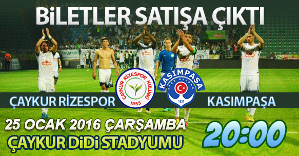 KASIMPAŞA KUPA MAÇI BİLETLERİ SATIŞA