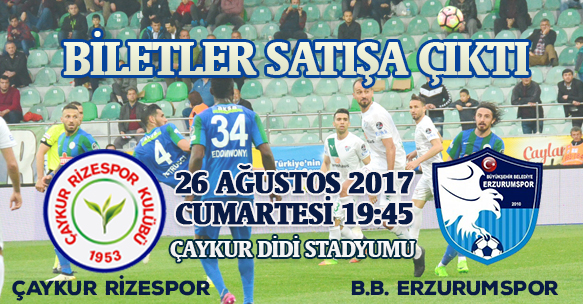 B.B. ERZURUMSPOR MAÇI BİLETLERİ SATIŞA ÇIKTI