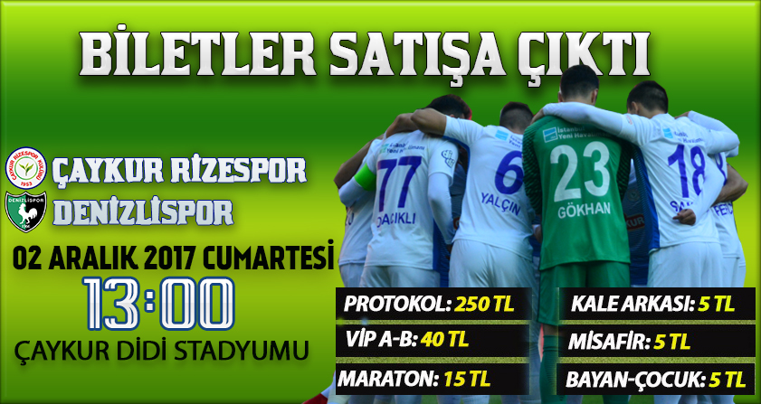 DENİZLİSPOR MAÇI BİLETLERİ SATIŞA ÇIKTI