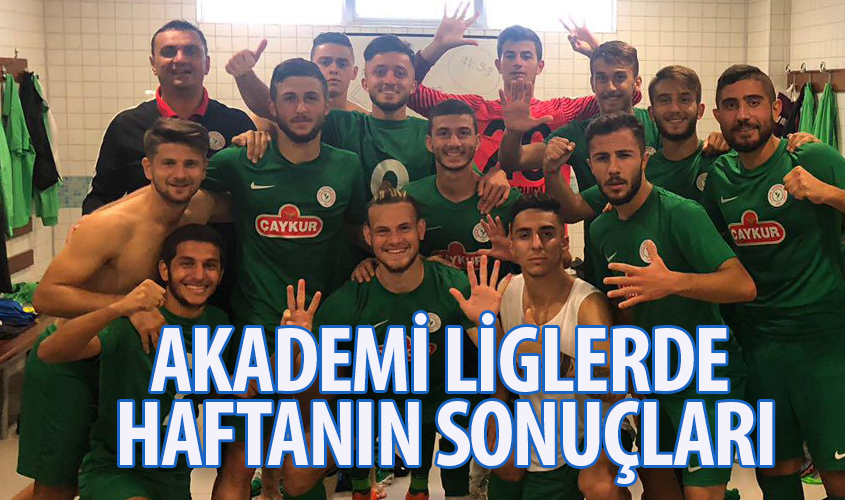 AKADEMİ LİGLERDE HAFTANIN SONUÇLARI