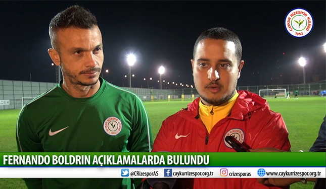 FERNANDO BOLDRİN BASINA AÇIKLAMALARDA BULUNDU