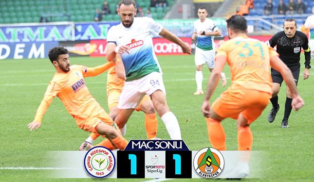 ÇAYKUR RİZESPOR 1-1 AYTEMİZ ALANYASPOR