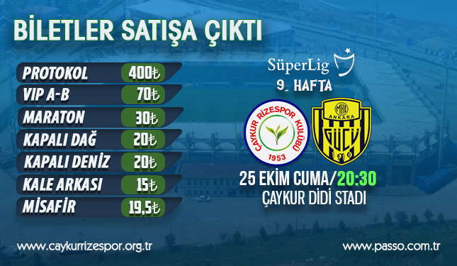 MKE ANKARAGÜCÜ MAÇI BİLETLERİ SATIŞA ÇIKTI