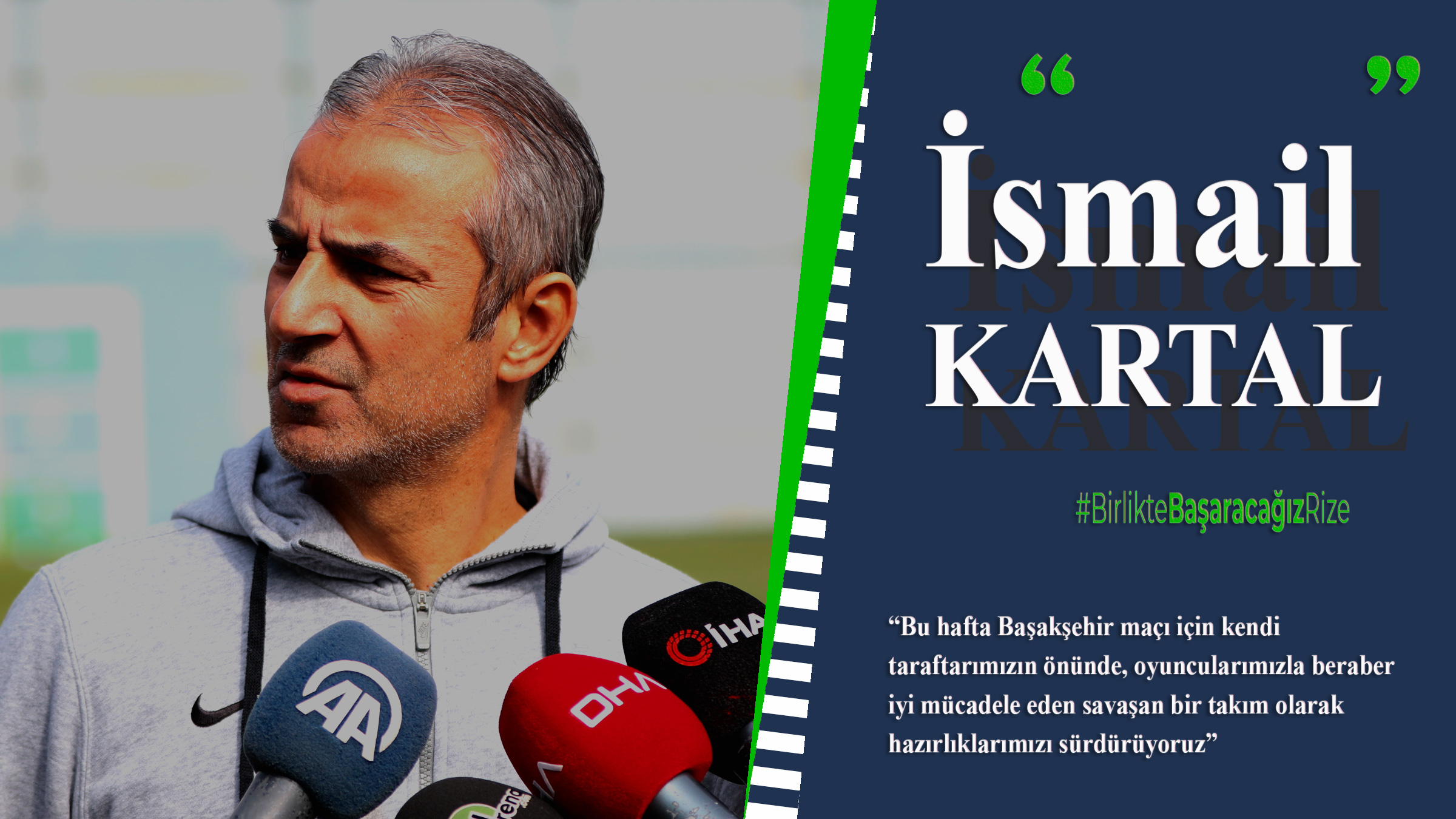 Teknik Direktörümüz İsmail Kartal Tesislerimizde Basın Toplantısı Düzenledi