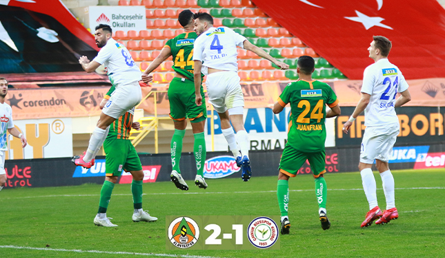 A. ALANYASPOR 2-1 ÇAYKUR RİZESPOR