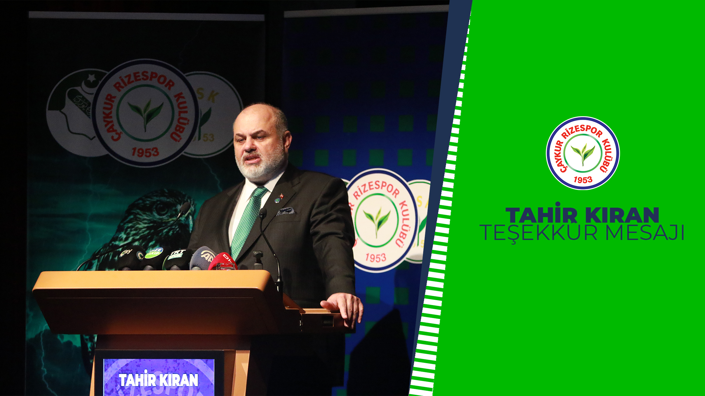 Kulüp Başkanımız Tahir Kıran'ın Teşekkür Mesajı