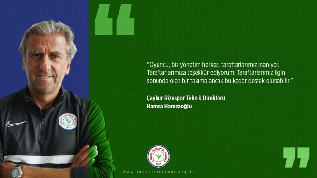 Teknik Direktörümüz Hamza Hamzaoğlu'ndan Maç Sonu Açıklaması