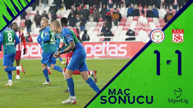 Demir Grup Sivasspor 1:1 Çaykur Rizespor
