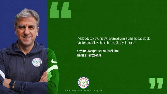 Teknik Direktörümüz Hamza Hamzaoğlu'ndan Maç Sonu Açıklaması