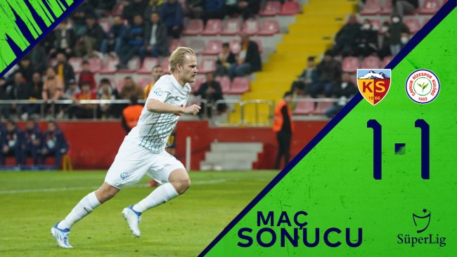 Yukatel Kayserispor 1:1 Çaykur Rizespor