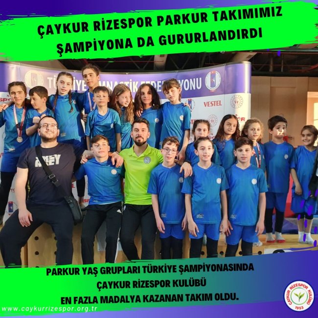 Çaykur Rizespor Cimnastik Takımımız Büyük Başarı