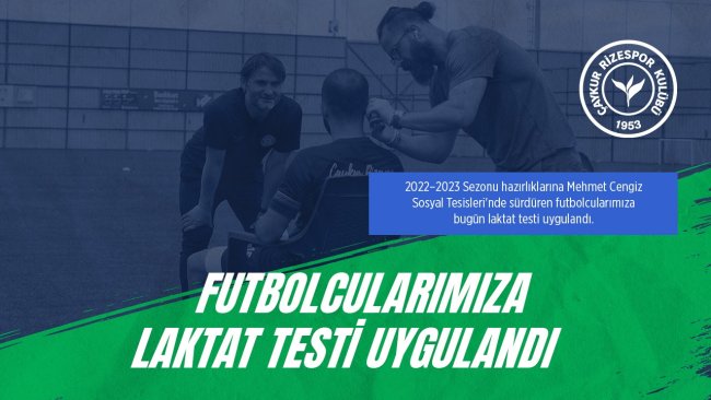 Futbolcularımıza Laktat Testi Uygulandı