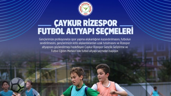 Çaykur Rizespor Futbol Altyapı Seçmeleri Rekor Katılımla Başladı