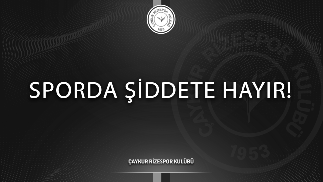 SPORDA ŞİDDETE HAYIR!