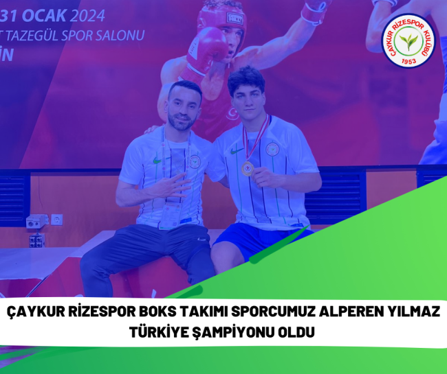 Sporcumuz Alperen Yılmaz Türkiye Şampiyonu