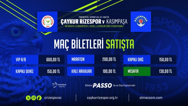 BİLETLER SATIŞA ÇIKTI