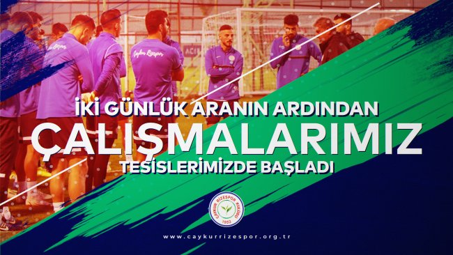 Takımımız, İki Günlük Aranın Ardından Çalışmalarına Başladı