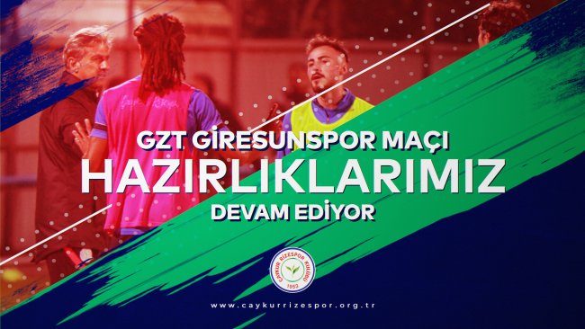 GZT Giresunspor Maçı Hazırlıklarımız Devam Ediyor